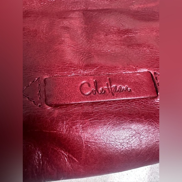 Cole Haan Vintage/Retro Red Crossbody/Shoulder Zig Zag Zipper Purse/Handbag - Picture 3 of 7